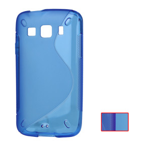 Силиконов гръб ТПУ S-Case за Samsung Galaxy Xcover S5690 син